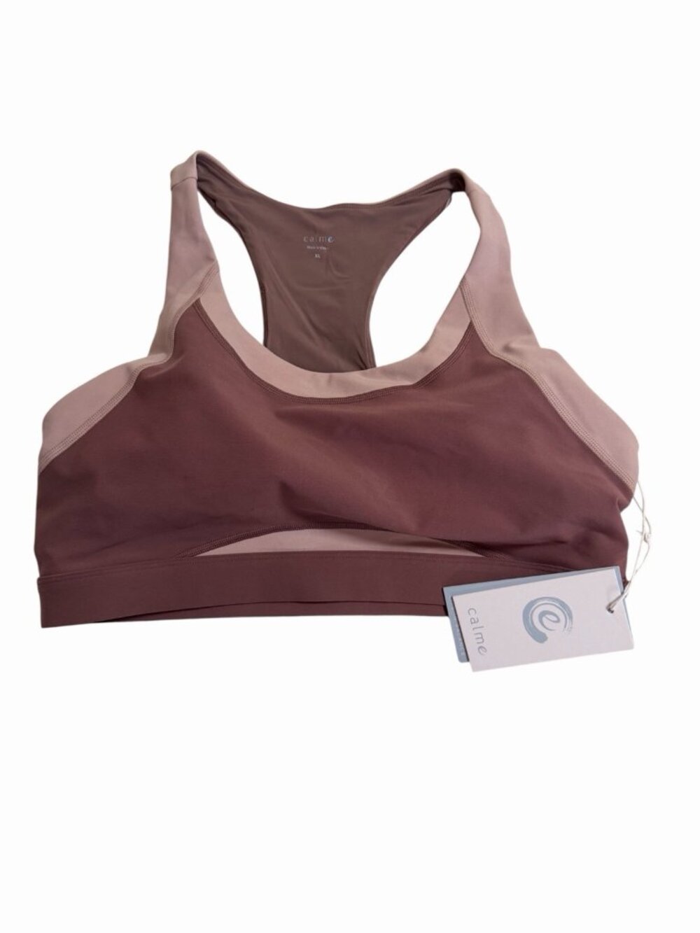 Johnny Was Calme Color Blocked Racerback Sports Bra Size XL NEW W/TAGS
